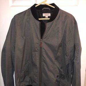 Wallace and Barnes Gray Bomber Jacket Large